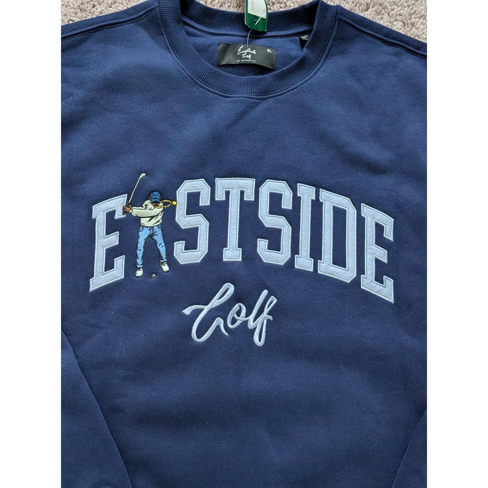 Eastside Golf Luxe Fleece Logo Applique Crewneck Sweatshirt Men's Size XL NWT